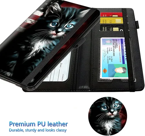 Vista 131 de Funda para chequera para hombres y mujeres, cartera de cuero RFID con ranuras para tarjetas de crédito, soporte de cheques duplicados personales