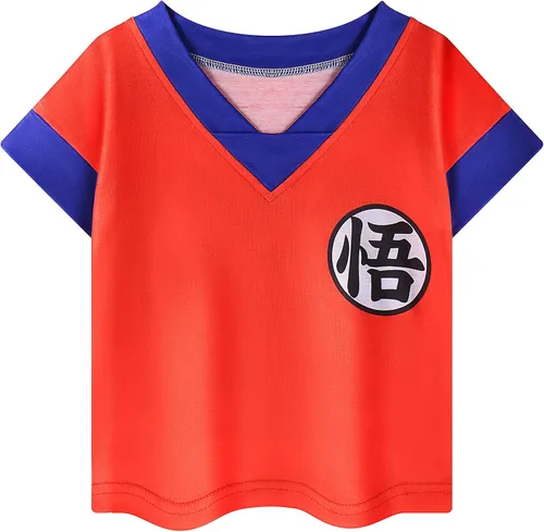 Vista 2 de MABSSI Disfraz de dragón de anime, conjunto de pantalones para niños, Halloween, manga de personaje, cosplay, disfraz, 3 piezas, figura de juguete