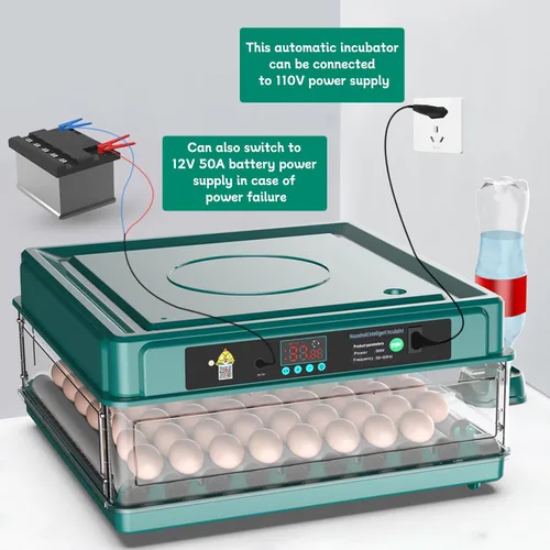 Vista 11 de Incubadora inteligente de aves de corral, 38 huevos, girador automático y control de temperatura para incubar huevos de pollo, codorniz, ave y pato