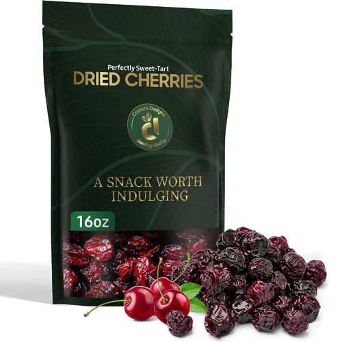 Vista 7 de Cravers Delight Cerezas secas endulzadas – Frutas secas sin hueso de cereza ácida, bajo azúcar añadido, ideal para hornear, mezclar y coberturas