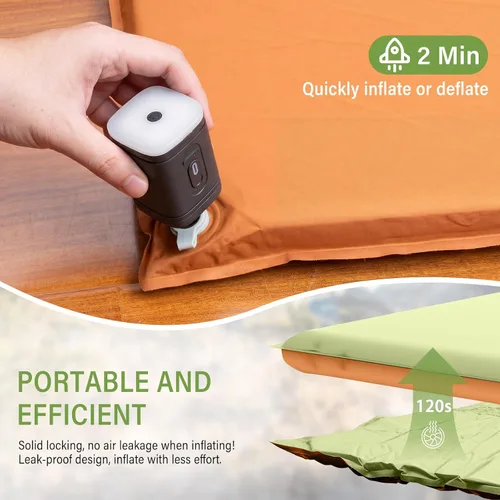 Vista 4 de Colchoneta de aire para SUV, cama de coche para acampar, colchón de camping inflable con bomba de aire, colchón de camping de espuma viscoelástica