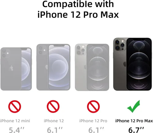 Vista 2 de Yriklso Funda para iPhone 12 Pro Max, a prueba de golpes, iPhone 12 Pro Max, protección contra caídas de grado militar, funda protectora rígida Azul