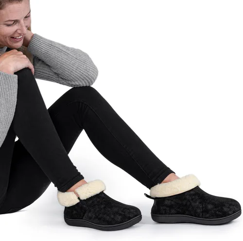 Vista 2 de RockDove Pantuflas tipo botín Sierra de piel sintética para mujer