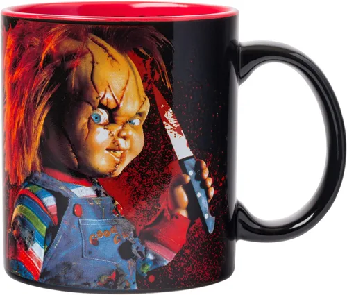 Vista 3 de Silver Buffalo Chucky Friends Til The End Scary - Taza de cerámica, 20 onzas