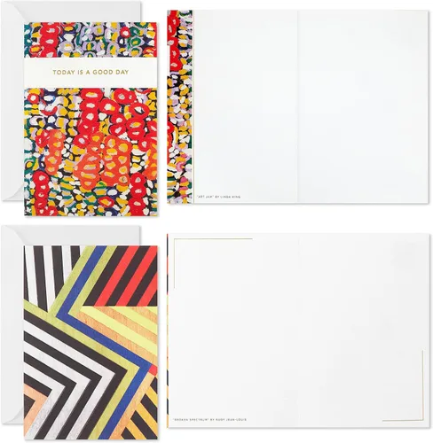 Vista 2 de Hallmark Paquete de 4 tarjetas en blanco, tarjetas para todas las ocasiones (buen día)