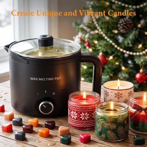 Vista 6 de SAEUYVB Kit de suministros de fabricación de velas con recipiente de cera