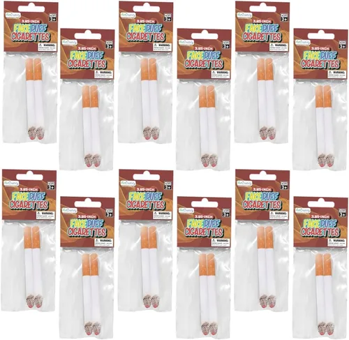 Vista 7 de ArtCreativity Cigarrillos falsos – 3.25 pulgadas – que sopla humo (paquete de 24) Cigarrillos de imitación para niños con un aspecto realista