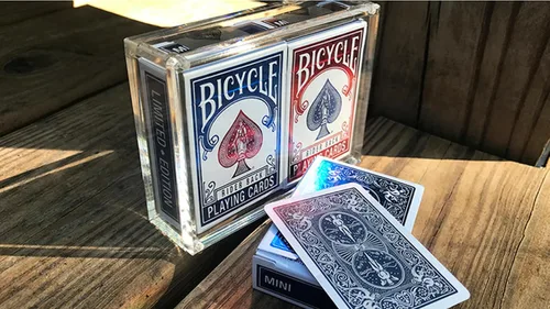 Vista 5 de Murphy's Magic Supplies, Inc. Bicycle Rider Back Mini edición limitada (paquete de 2 con pliegues de aluminio en estuche de quilates) por US Playing