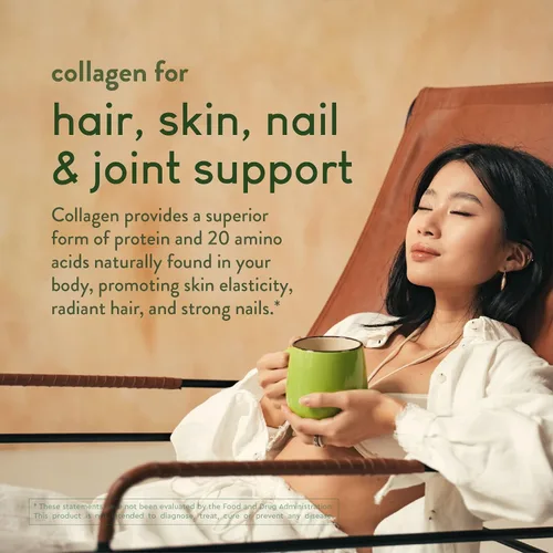 Vista 4 de 360 Nutrition Polvo de péptidos de colágeno hidrolizados Matcha, té verde matcha japonés para la salud intestinal, apoyo articular, energía, piel