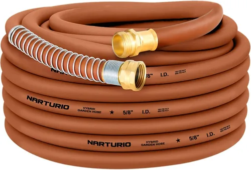 Vista 12 de Short Leader Manguera de Jardín 5/8" x 4 pies, Manguera de Agua Ligera Sin Dobleces, Goma Híbrida, Uso Pesado, 650 PSI de Presión de Ruptura