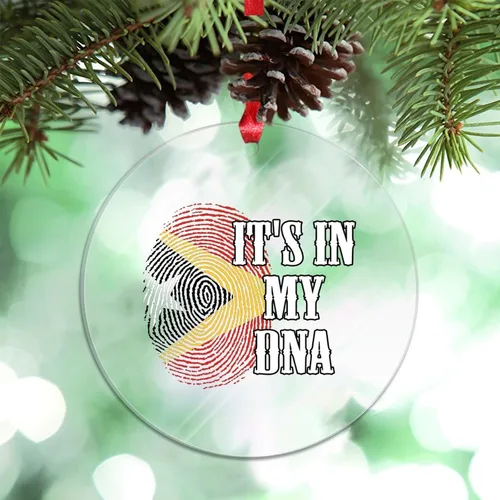 Vista 18 de Adorno de Navidad personalizado del Reino Unido 2023 It's in My DNA, adorno de huellas dactilares para decoración de árbol de Navidad, recuerdo