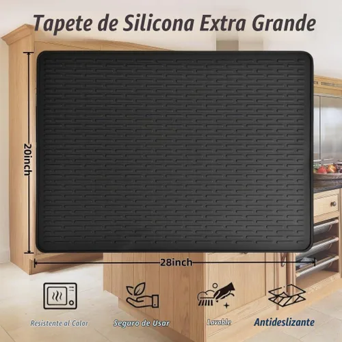 Vista 2 de Cubierta superior de estufa para estufa eléctrica, alfombrilla de estufa de silicona para estufa de vidrio, protector de placa de cocina