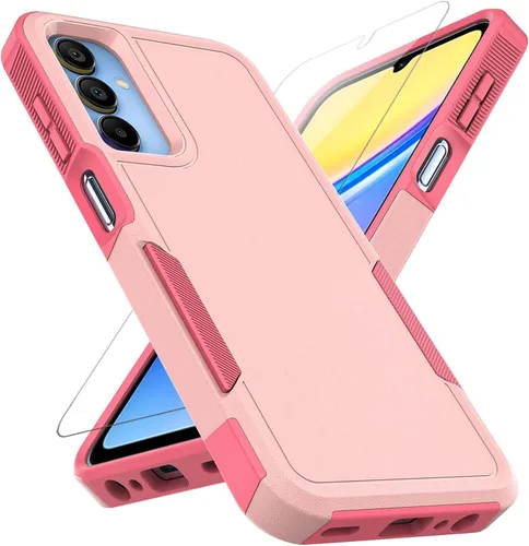 Vista 11 de Funda para Samsung Galaxy A15 5G: Funda protectora de doble capa resistente de servicio pesado para teléfono celular a prueba de golpes rugosa