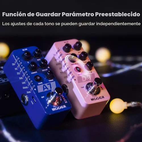 Vista 6 de MOOER Pedal de guitarra D7 Delay con 6 cintas de retardo diferentes y grabación Looper de 150s, función ajustable múltiple, tempo de toque Surpport