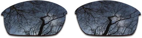 Vista 2 de 2 pares de lentes polarizadas de repuesto para Oakley Flak Jacket Negro y Plata Cromo