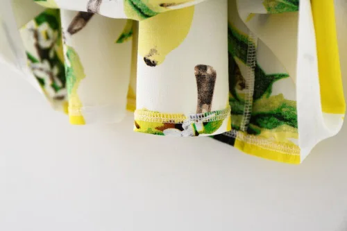 Vista 2 de Ropa de bebé niña con estampado de limón, vestido de princesa Gallus sin mangas, a la moda para adolescentes (amarillo, 18-24 meses)