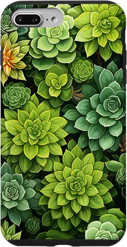 Vista 12 de Succulent Plant Botanical Green Floral Pattern Flower Cactus Case for iPhone 17