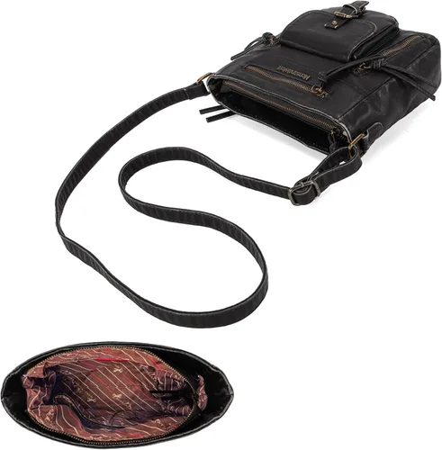 Vista 5 de Montana West Crossbody Bag for Women Soft Washed Leather Multi Pocket Shoulder Purses