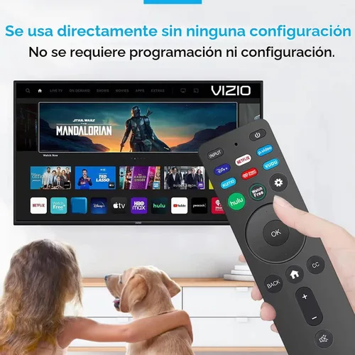 Vista 3 de Control remoto universal XRT260 de repuesto para todos los televisores inteligentes Vizio con botones de acceso directo Disney, Netflix, Video