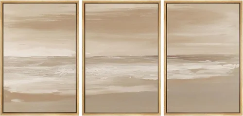 Vista 45 de SIGNWIN Lienzo enmarcado para pared, juego de arte tranquilo con reflejo de lago, acuarela, montaña y agua, ilustraciones modernas, arte abstracto