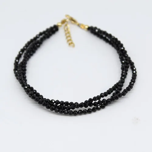 Vista 61 de Gempires - Pulseras de cuentas naturales de múltiples hebras, ligeras, hechas a mano, hipoalergénicas, de 8 pulgadas, chapadas en oro, elegantes