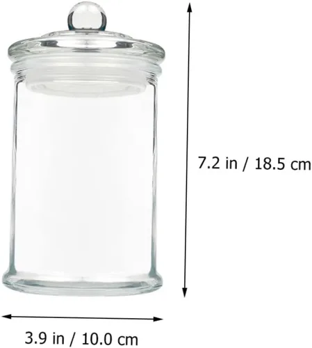 Vista 5 de Mikinona Candy Jar Candy 25.4 fl oz Sugar Container Organizer Contenedores de alimentos Tapa de sellado Tarro de almacenamiento de humedad