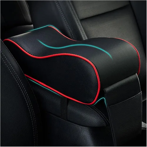 Vista 4 de SSIMOO Cojín de espuma viscoelástica para reposabrazos de auto con funda para reposabrazos de consola central con bolsa de almacenamiento