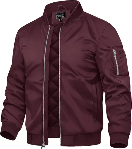 Vista 10 de TACVASEN Chaquetas bomber para hombre, chaqueta acolchada térmica, resistente al agua, abrigos de invierno cálidos