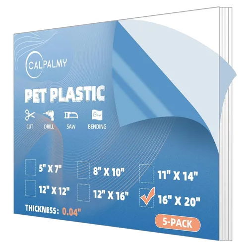 Vista 21 de Paquete de 10 paneles de plástico PET de 5 x 7 pulgadas / plexiglás de 0.04 pulgadas, alternativa de vidrio irrompible, ligera y asequible. Uso