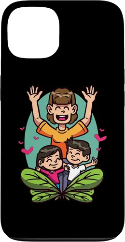 Vista 7 de iPhone 16 Cartoon Children Playing Design For Kids And Family Case