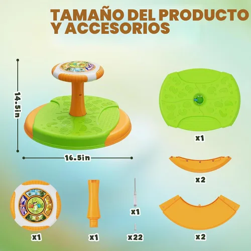 Vista 9 de HYES Juguetes de dinosaurio para sentarse y girar para niños, luces LED