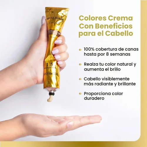 Vista 3 de MOEHAIR Kit de coloración para el cabello Color permanente para el 5NN (marrón claro intenso)