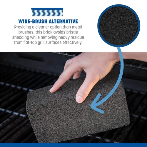 Vista 3 de SPARTA 4071000 Ladrillo para parrilla de fibra de vidrio, limpiador de parrilla, 8 x 4 pulgadas, negro, (paquete de 12)