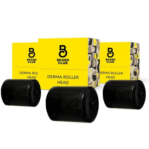 Vista 13 de The Beard Club Premium Derma Roller y Aceite para el Crecimiento de Barba - Rodillo de microagujas con 540 microagujas de titanio para la cara