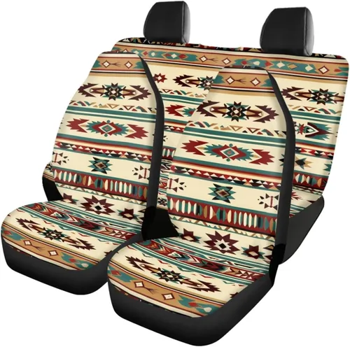 Vista 13 de Howilath 250 USA Anniversary - Juego de 4 fundas de asiento de automóvil de ajuste universal para asientos delanteros y traseros para uso en todas