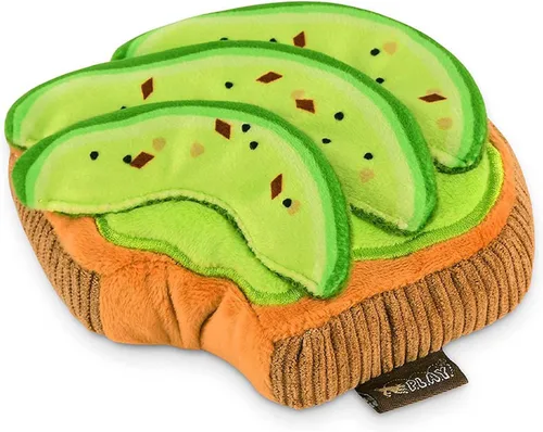 Vista 8 de P.L.A.Y. Bonitos juguetes de felpa para perros, con temática de comida chirriante, duradero, con temática de comida chirriante, para masticar, ideal