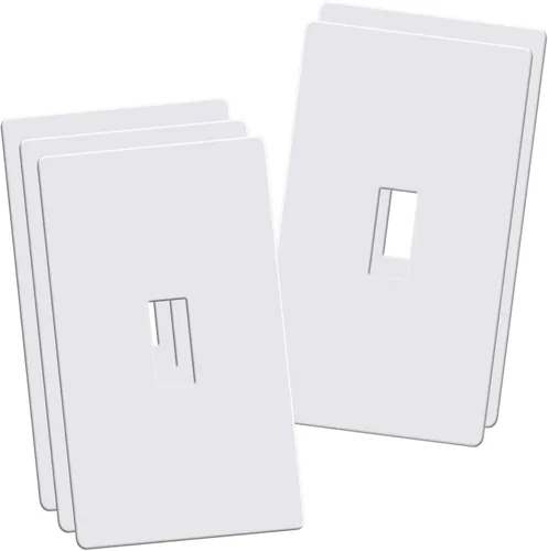 Vista 12 de Placas de pared decorativas sin tornillos, cubiertas de tomacorriente seguras para niños de 3 bandas, tamaño estándar 4.68" x 6.54", placa frontal
