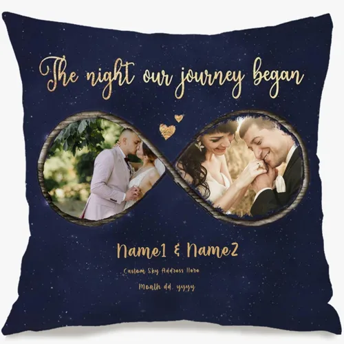 Vista 11 de Personalized One Image Pillow Case with Customized Text Designed for Bedroom or Sofa décor and Providing an Emotional Gift Experience for Loved Ones