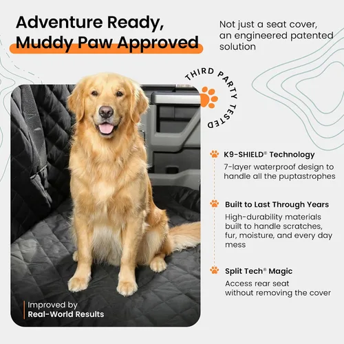 Vista 4 de 4Knines Hamaca de suelo para perros para camiones de cabina tripulada, lado Negro