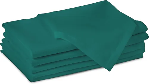 Vista 60 de Encasa XO Juego de 12 servilletas de tela de cóctel Servilletas de mesa de algodón puro Tamaño (9 x 9 pulgadas) B gris sólido Lavable a