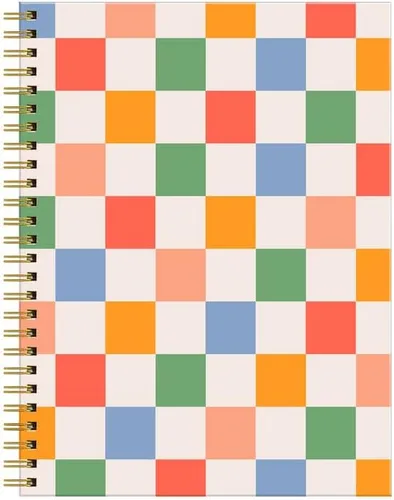Vista 7 de Cuaderno de espiral para mujer, cuadernos universitarios A5 de 6 x 8.4 pulgadas, 120 páginas (60 hojas) diario rayado con papel grueso de alta