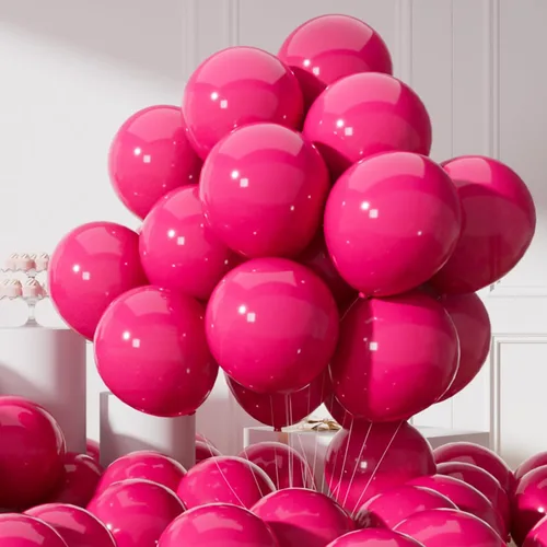 Vista 16 de AULE Globos metálicos negros de 12 pulgadas, 50 globos de látex negros, helio cromado, globo grueso brillante, decoración perfecta para fiesta