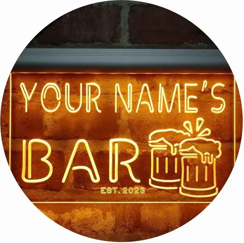 Vista 18 de ADVPRO Letrero de neón LED personalizado con texto en inglés «Your Name Est Year» (12 x 8.5 pulgadas) st4s32-w1-tm-b