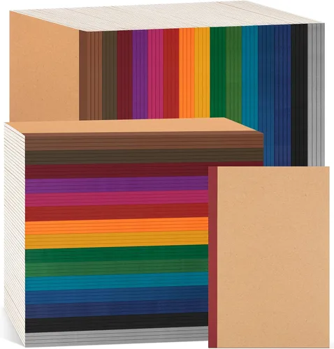 Vista 10 de Paquete de 30 cuadernos en blanco a granel, cuaderno de composición de papel A5 sin forro, 8.3 x 5.5 pulgadas, cubierta de papel kraft con espinas