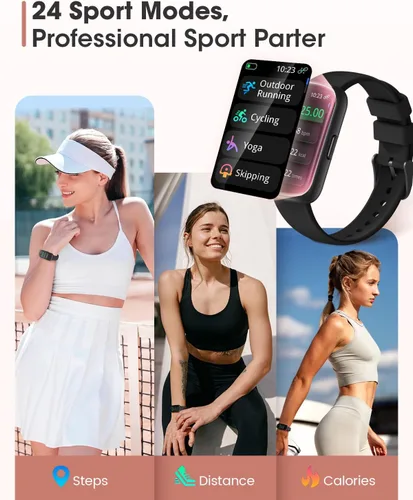 Vista 3 de DEKELIFE Monitor de actividad física, relojes inteligentes para mujeres/hombres, reloj con monitor de frecuencia cardíaca 24/7 con monitor de sueño