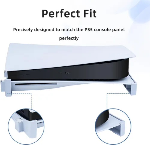 Vista 5 de Mcbazel Soporte horizontal para PS5, accesorios de soporte base compatibles con Playstation 5 Disc y ediciones digitales, grisblanco