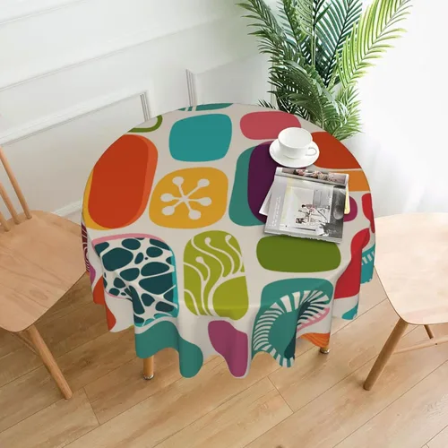 Vista 16 de Mantel decorativo con patrón azteca, estilo nativo étnico, bohemio, geométrico, verde, para cocina, banquete de fiesta y vacaciones, color negro