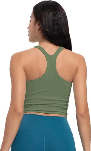 Vista 33 de sphinx cat - Camiseta corta de entrenamiento para mujer, camiseta sin mangas, acanalada, con espalda cruzada y brasier integrado