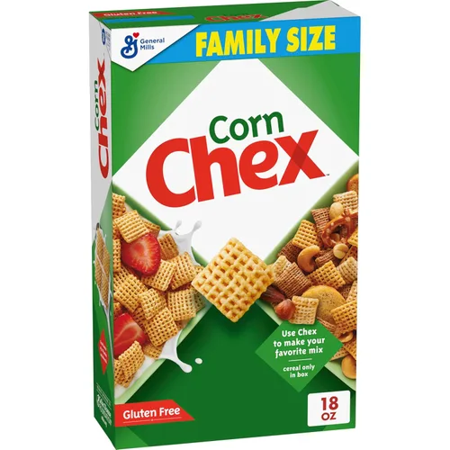 Vista 11 de Chex de maíz sin gluten, cereal para el desayuno, ingrediente casero de Chex Mix, 12 oz