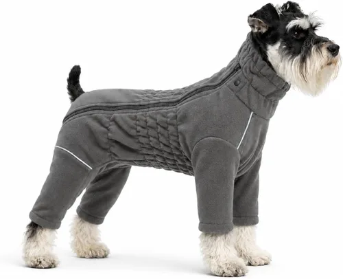 Vista 26 de Lovelonglong Abrigo cálido para perro, chaqueta resistente al viento para perros pequeños, medianos y grandes, abrigo de invierno de forro polar